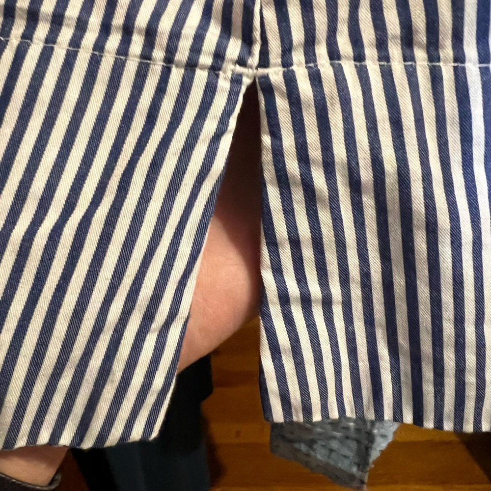 Old Navy- Navy and White Striped A-Line Swing Shirt dress - Large Tall - Picture 4 of 4